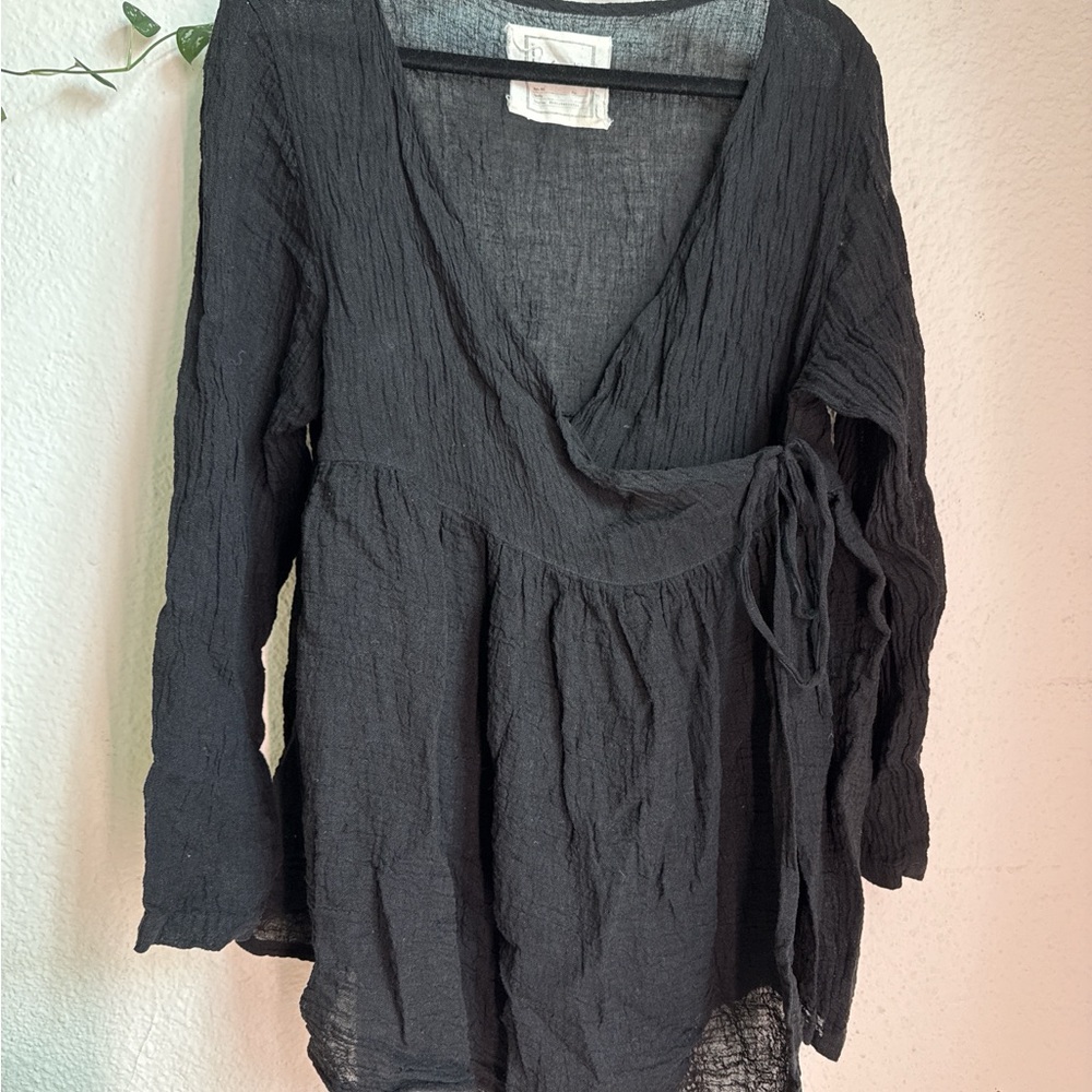 Black Wrap Top